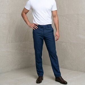 Banana Republic Men's 32"Waist x 32" Length Tailored Blue Dress Slacks